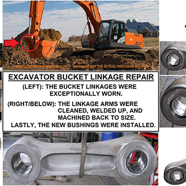 Excavator Linkage Repair Columbia Machine Company 1.jpg